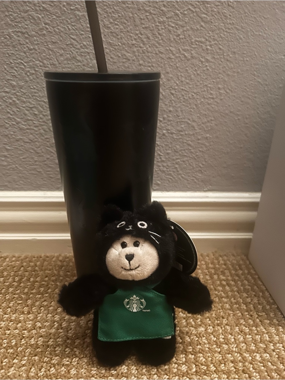 Starbucks Glowing Black Cat Tumbler and Kitty w/glowing eyes Keychain - 2026